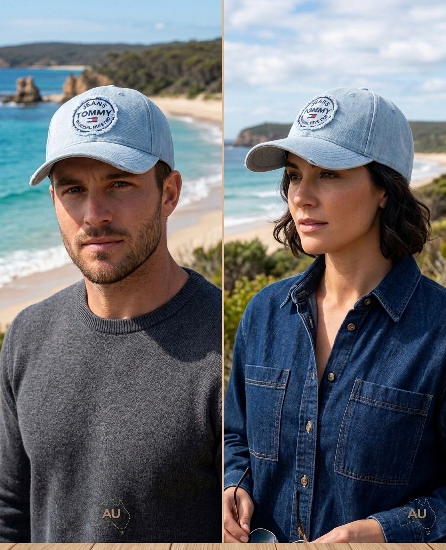 Tommy Jeans Original Riveted Denim Cap – Light Wash