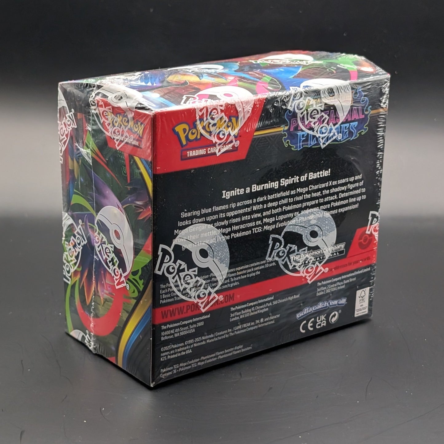 Pokémon TCG Mega Evolution: Phantasmal Flames Booster Box | 36 Packs Factory Sealed