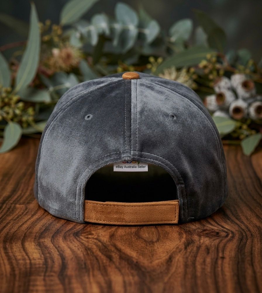 X Logo Two-Tone Baseball Cap – Charcoal & Tan Suede Finish