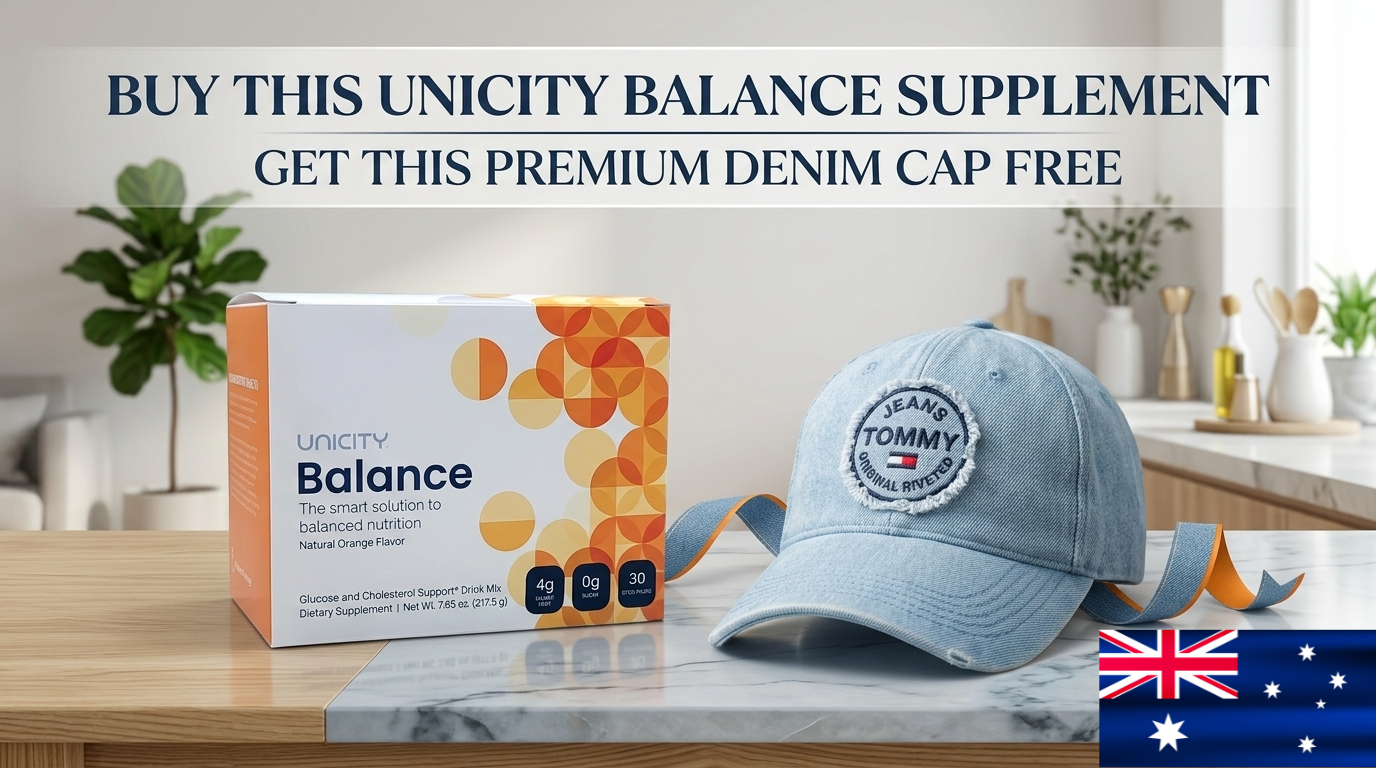 UNICITY Balance Cholesterol Support Drink Mix 30 Stick Pack Orange Flavour + FREE Cap