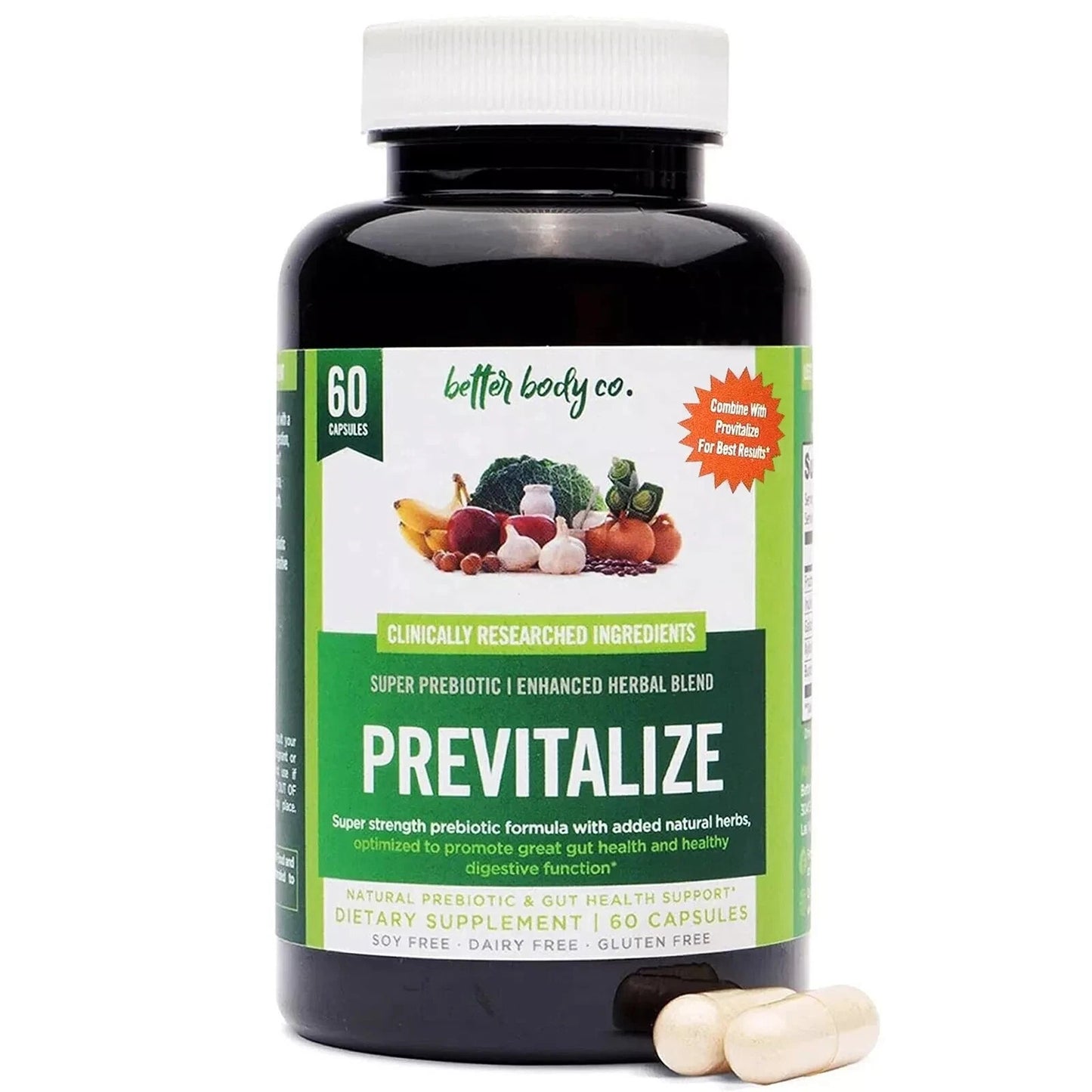 PREVITALIZE Prebiotic Menopause Supplement for Women Natural Weight Management 60 Capsules