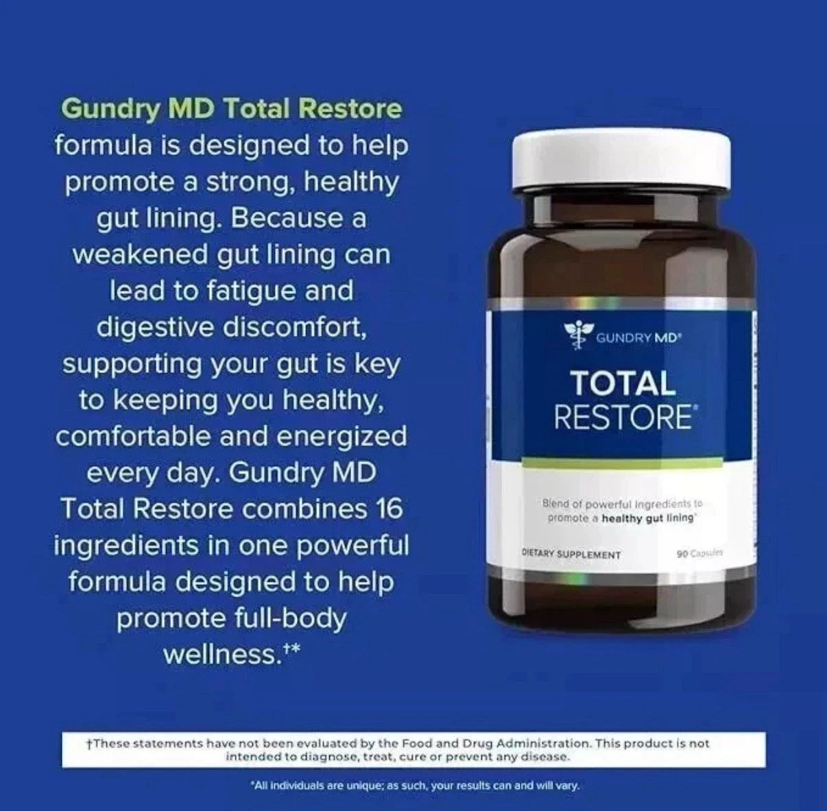 Total Restore Gundry MD 90 Capsules Premium Formula