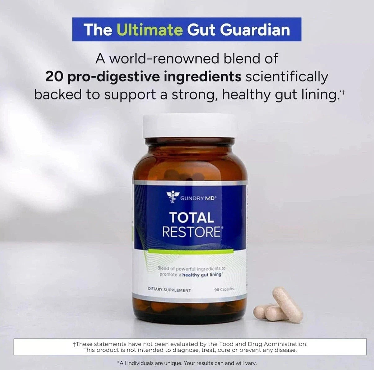 Total Restore Gundry MD 90 Capsules Premium Formula