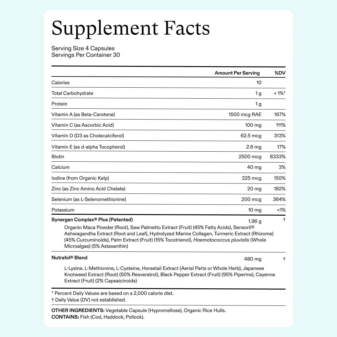 Nutrafol Women's Balance Hair Growth Capsules for Women Aged 45 and Over
